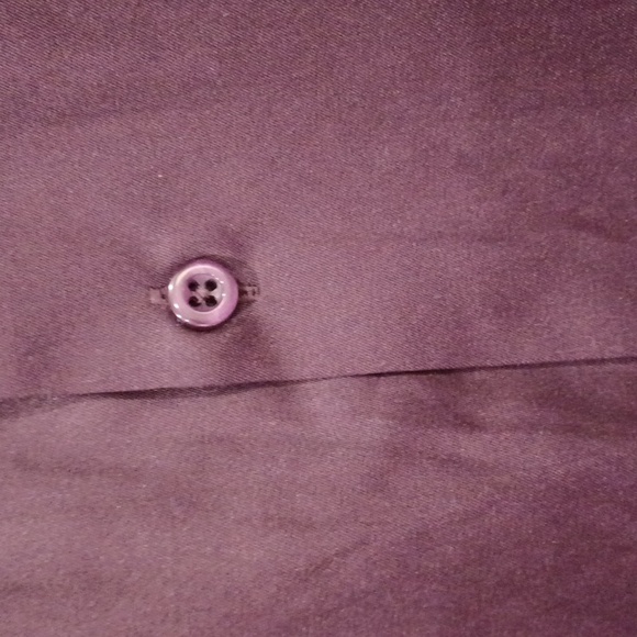 Men's Vitarelli sz 17.5 (XL) Dark Plum Long Slv Dress Shirt - Picture 3 of 7